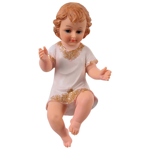 Enfant Jésus en résine colorée 20 cm 1