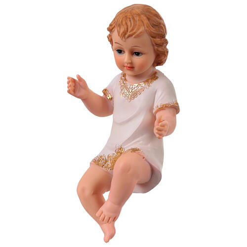 Enfant Jésus en résine colorée 20 cm 2