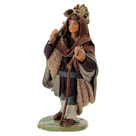 Neapolitan Nativity Scene: Pilgrim with bundle 10 cm for nativity scene