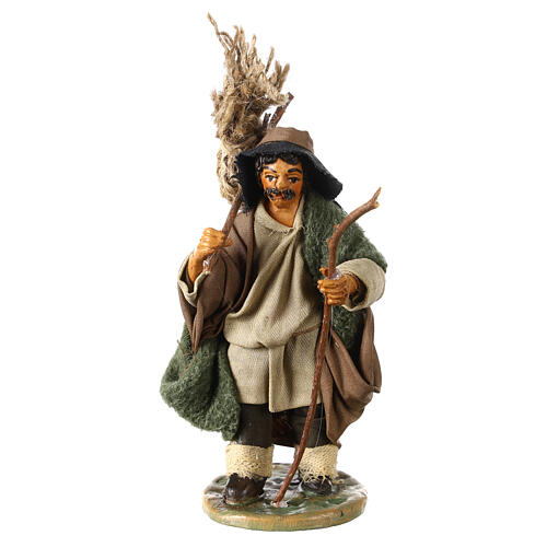 Pilgrim with bundle 10 cm for nativity scene 1