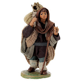 Neapolitan Nativity Scene: Pilgrim with bundle 10 cm for nativity scene
