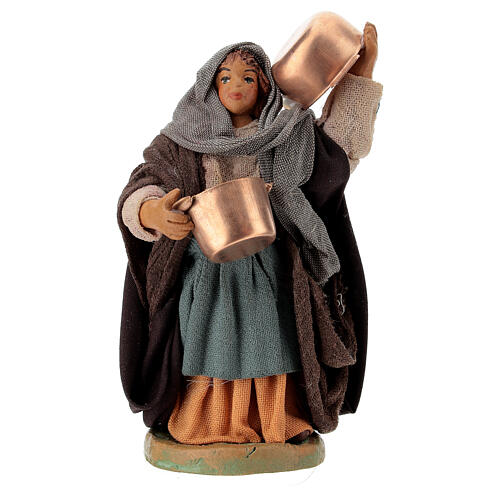 Nativity scene figurine, Woman with pots 10 cm 1