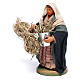 Woman with basket and straw 10 cm for nativity set s2