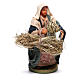 Woman with basket and straw 10 cm for nativity set s3