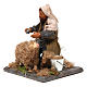 Shearer with sheep 10 cm for nativity set s2