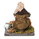 Shearer with sheep 10 cm for nativity set s4