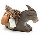 Donkey sitting down with harness for nativity scene 10 cm s2