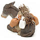 Donkey sitting down with harness for nativity scene 10 cm s3