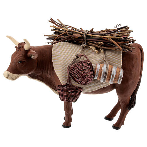 Nativity set accessory Ox standing and harness 14 cm 1