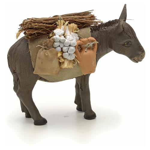 Nativity set accessory Donkey standing and harness 14 cm 4