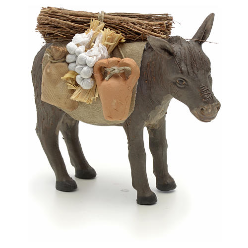 Nativity set accessory Donkey standing and harness 14 cm 1