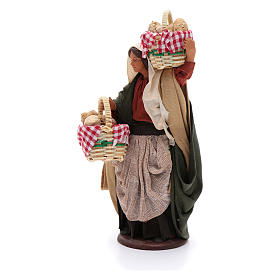 Woman with baskets of bread 14 cm nativity set