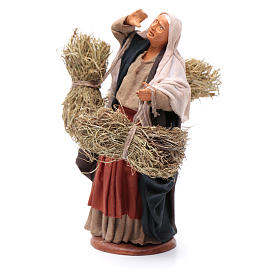 Mulher com feixes de palha 14 cm
