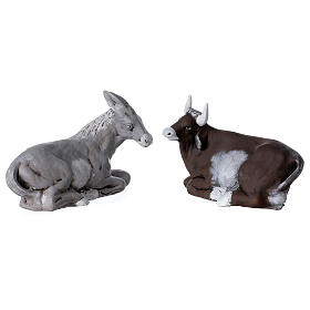Nativity set accessories ox and ass 30cm