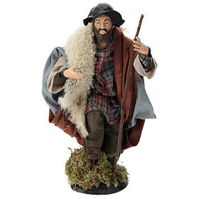 Pastore con bastone 30 cm presepe Napoli