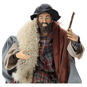 Pastore con bastone 30 cm presepe Napoli