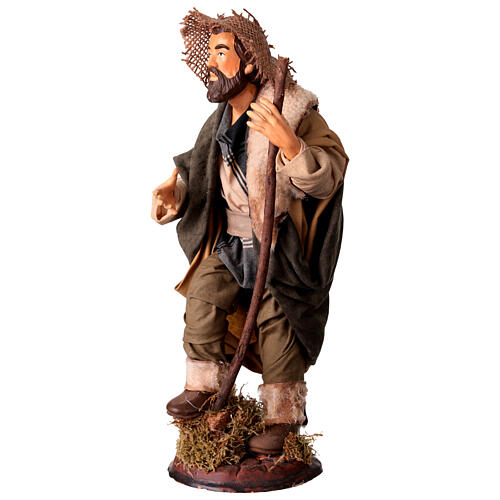 Pastore con bastone 30 cm presepe Napoli 3