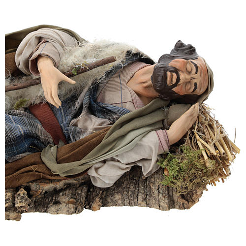 Neapolitan nativity figurine, resting traveler 30cm 2