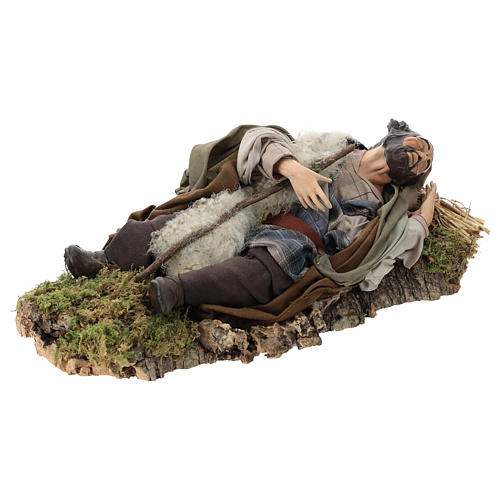 Neapolitan nativity figurine, resting traveler 30cm 4