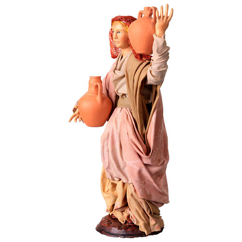 Santon femme avec pot 30 cm crèche Napolitaine 3