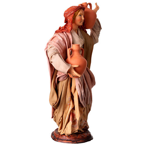Santon femme avec pot 30 cm crèche Napolitaine 4