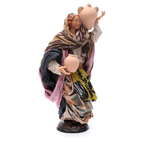 Neapolitan nativity figurine, woman with jug 30cm 3