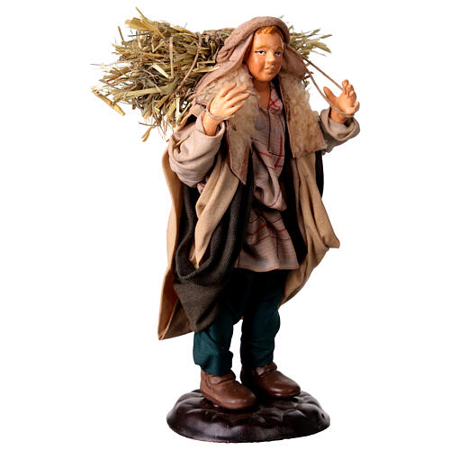 Contadino con paglia 18 cm presepe Napoli 3