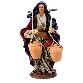 Neapolitan nativity figurine, female water carrier 18cm