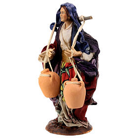 Neapolitan nativity figurine, female water carrier 18cm