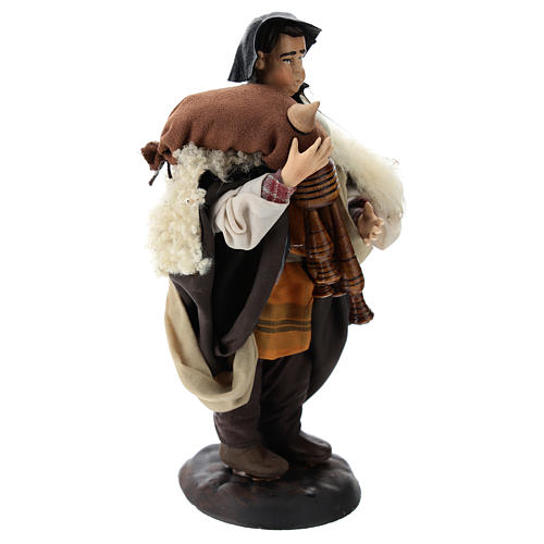 Neapolitan nativity figurine, bagpiper 18cm 4