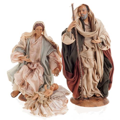 Neapolitan nativity set, Holy family 18cm 1