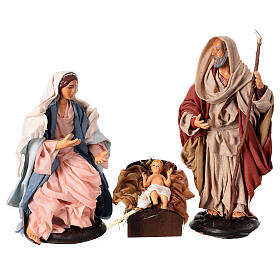 Neapolitan nativity set, Holy family 18cm