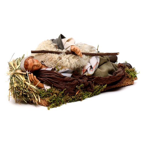 Neapolitan nativity figurine, sleeping man 18cm 4