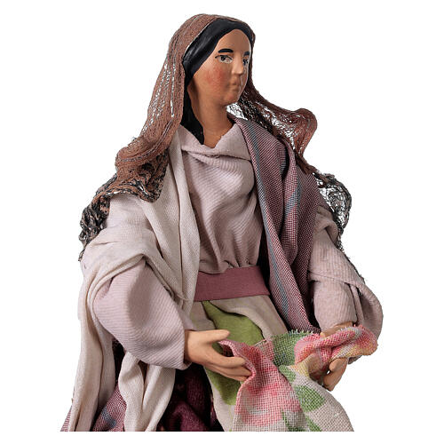 Neapolitan nativity figurine, washerwoman 18cm 2