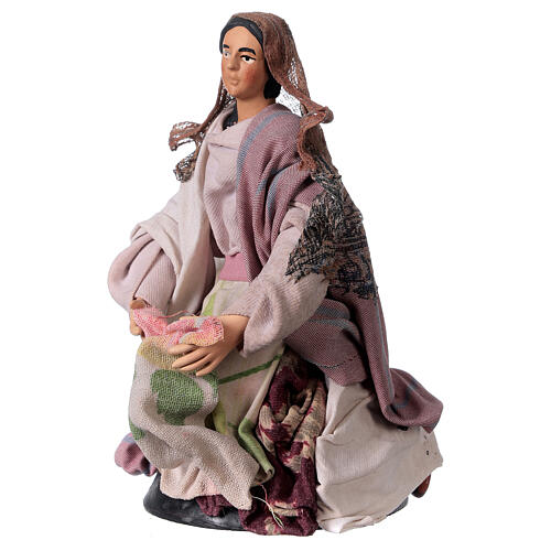 Neapolitan nativity figurine, washerwoman 18cm 3