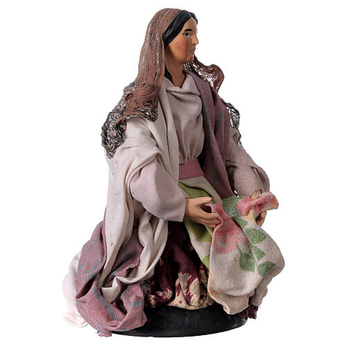Neapolitan nativity figurine, washerwoman 18cm 4