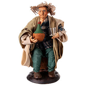 Ubriaco 18 cm presepe napoletano