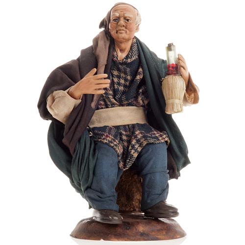 Neapolitan nativity figurine, drunk man 18cm 1