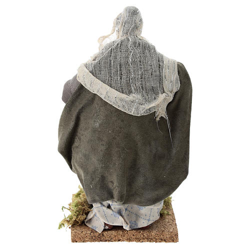 Neapolitan nativity figurine, old washerwoman 18cm 5