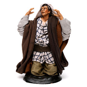 Neapolitan nativity figurine, kneeling man 18cm