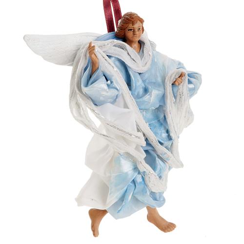 Neapolitan nativity figurine, blue angel 18cm 2