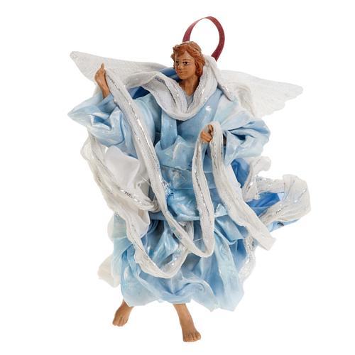 Neapolitan nativity figurine, blue angel 18cm 1