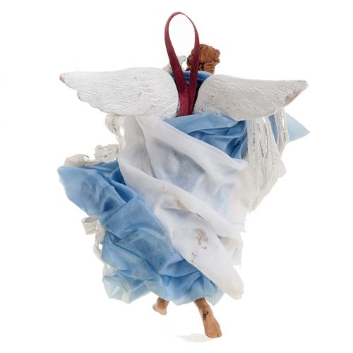 Neapolitan nativity figurine, blue angel 18cm 4