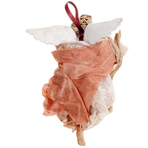 Neapolitan nativity figurine, pink angel 18cm 4