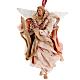 Neapolitan nativity figurine, pink angel 18cm s1