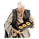 Santon crèche Napolitaine 18 cm femme avec panier de pain s2