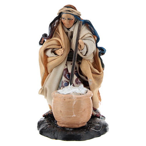 Neapolitan nativity figurine, female cheese maker 8cm 1