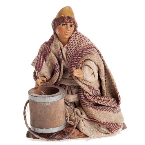 Neapolitan nativity figurine, child with bucket 8cm 1