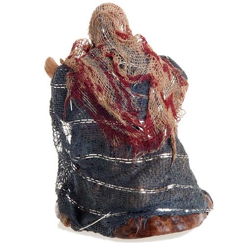 Neapolitan nativity figurine, kneeling woman 8cm 3