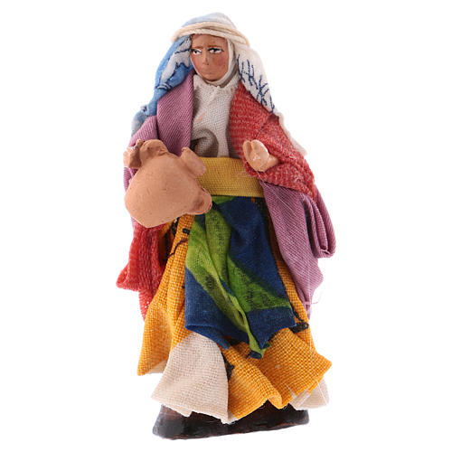 Neapolitan nativity figurine, woman with jug 8cm 1